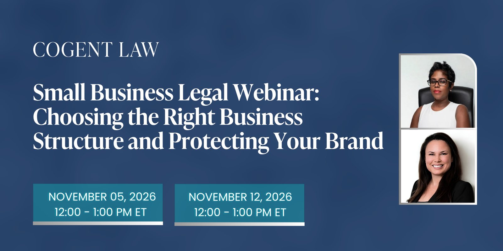 Small Business Legal Webinar: Choosing the Right Business Structure and Protecting Your Brand